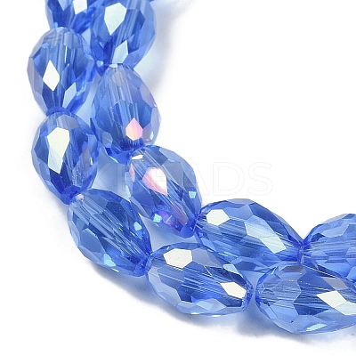 Transparent Electroplate Glass Beads Strands EGLA-N013-T6mm-B10-1