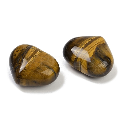 Heart Natural Tiger Eye Palm Stones G-C186-02E-1