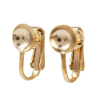 Brass Clip-on Earring Findings KK-P310-27A-G-1