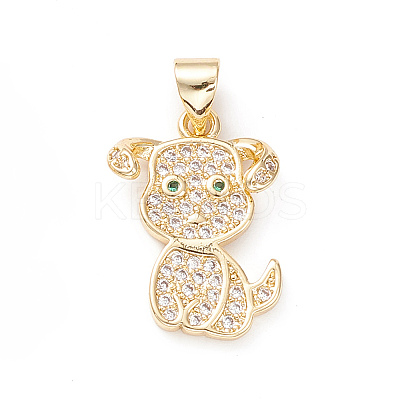 Brass Micro Pave Cubic Zirconia Pendants LS-KK-D067-06G-02-RS-1