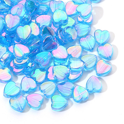 100Pcs Eco-Friendly Transparent Acrylic Beads TACR-YW0001-07F-1