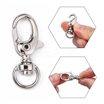 Iron Swivel Lobster Claw Clasps E546Y-1