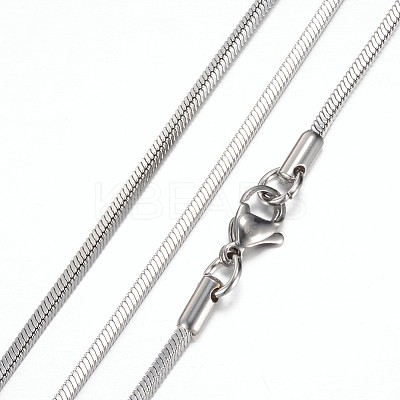 Tarnish Resistant 304 Stainless Steel Herringbone Chain Necklaces LS-STAS-G083-07P-1