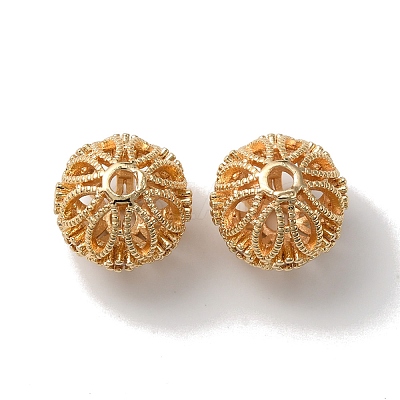 Rack Plating Brass Micro Pave Cubic Zirconia Beads KK-C020-03LG-1