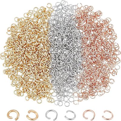 1200Pcs 3 Style 304 Stainless Steel Open Jump Rings STAS-UN0029-54-1