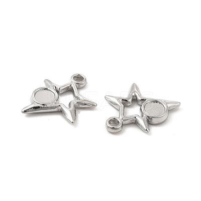 Tarnish Resistant 304 Stainless Steel Pendants Cabochon Settings LS-STAS-B032-21P-1