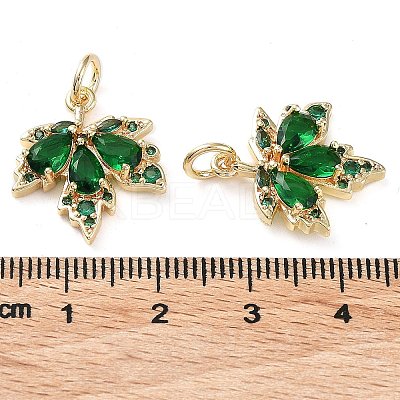 Rack Plating Brass Clear Cubic Zirconia Pendants KK-B078-02G14-02-1