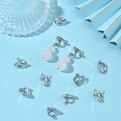 SHEGRACE Brass Clip-on Earring Findings XGR0141P-138P-1