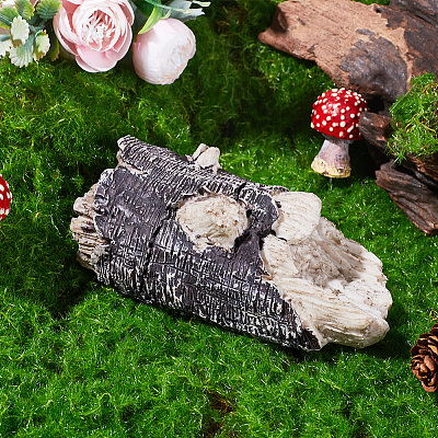 Simulation Resin Tree Stump Hidden Key DIY-WH0430-161-1