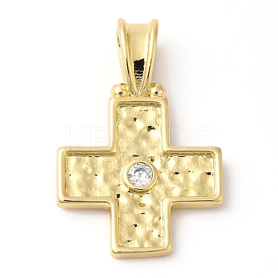 Rack Plating Brass Micro Pave Cubic Zirconia Pendants KK-R143-13G-1