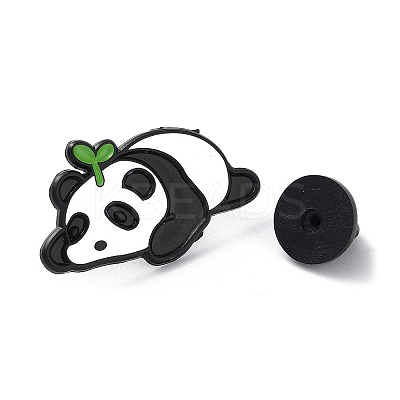 Grass on the Head Panda Enamel Pin LS-JEWB-A019-01B-1