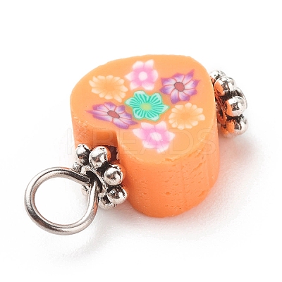 Handmade Polymer Clay Pendants PALLOY-JF01768-1