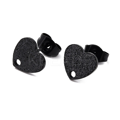 304 Stainless Steel Stud Earring Findings Ion Plating(IP) STAS-I183-02A-EB-1