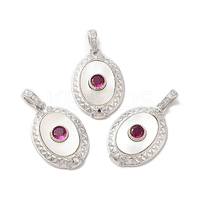 Brass Pave Cubic Zirconia Pendants KK-I703-08P-02-1