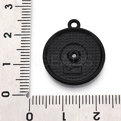Spray Painted Alloy Enamel Pendants ENAM-T024-31-1