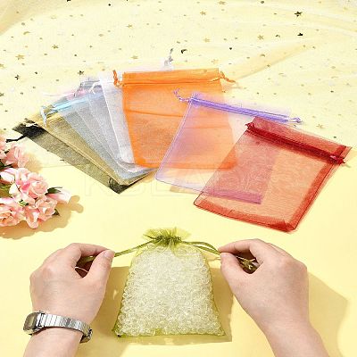 Organza Bags Jewellery Storage Pouches Wedding Favour Party Mesh Drawstring Gift OP-FS0001-04C-1