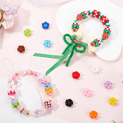 100Pcs Opaque Acrylic Beads MACR-SC0001-63-1