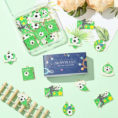28Pcs 7 Styles Alloy Enamel Pendants FIND-SC0019-56-1