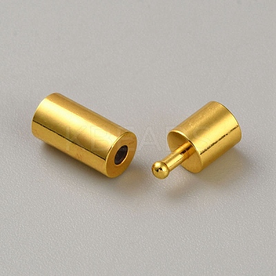 Brass Bayonet Clasps FIND-WH0162-25G-02-1