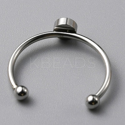 304 Stainless Steel Cuff Ring Components FIND-WH0129-74A-P-1