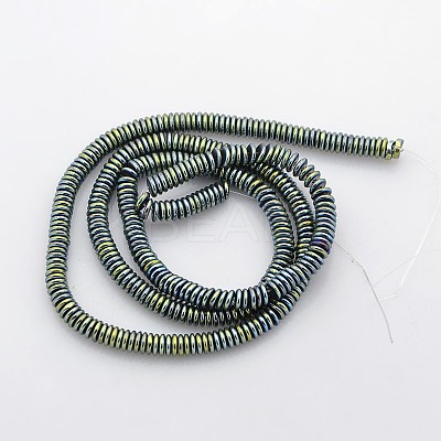 Electroplate Non-magnetic Synthetic Hematite Beads Strands G-J216F-07-1