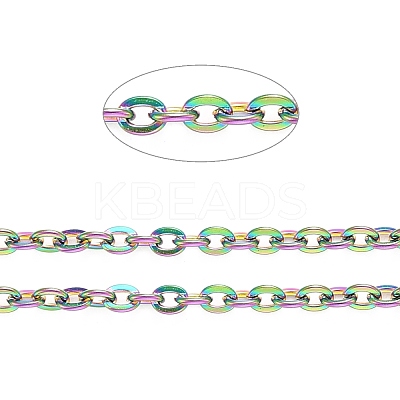 PVD Vacuum Plating 304 Stainless Steel Cable Chains CHS-K016-01MC-1
