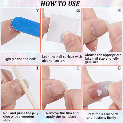 1 Bag Polka Dot Plastic Press On False Nails MRMJ-CP0001-65B-1