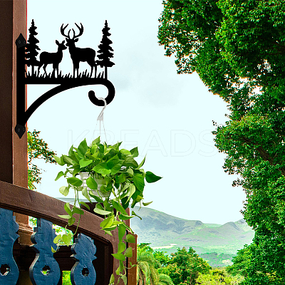 Iron Hanging Plant Hanger Bracket HJEW-WH0095-036-1