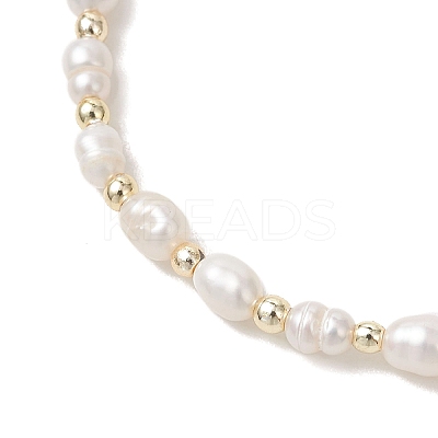 Natural Cultured Freshwater Pearl Beads Stretch Bracelets for Women BJEW-JB13354-1
