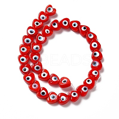 Handmade Evil Eye Lampwork Beads Strands LAMP-E023-07B-02-1