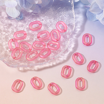 20Pcs Transparent Acrylic Quick Link Connectors OACR-TADJ0001-03D-1