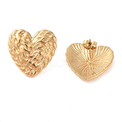 Ion Plating(IP) 304 Stainless Steel Stud Earrings for Women EJEW-L272-035G-1