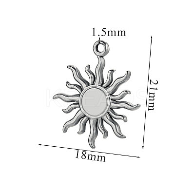 304 Stainless Steel Pendants STAS-WH0027-91N-P-1