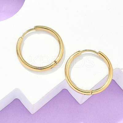 Ion Plating(IP) 304 Stainless Steel Huggie Hoop Earrings EJEW-F111A-20mm-G-1
