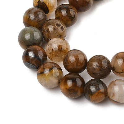 Natural Yellow Tiger Eye Beads Strands G-H238-6mm-1