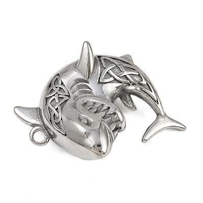 304 Stainless Steel Sea Animal Pendants STAS-P402-05B-P-1
