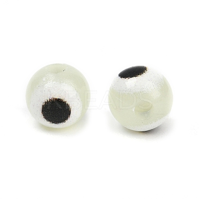 Luminous & Printed Opaque Acrylic Beads LACR-G050-01-1