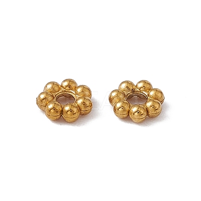 Ion Plating(IP) 304 Stainless Steel Daisy Spacer Beads STAS-G291-01B-G-1