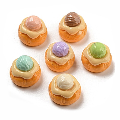 Opaque Resin Imitation Food Decoden Cabochons RESI-G099-05-1