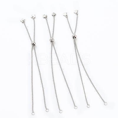 Tarnish Resistant 304 Stainless Steel Slider Bracelets Making AJEW-JB00784-1