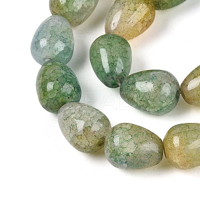Baking Paint Crackle Glass Beads Strands DGLA-N019-03A-10-1