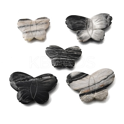 Natural Picasso Stone Carved Beads G-C054-01B-1