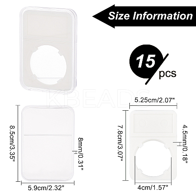 Plastic Coin Storage Boxes OBOX-WH0005-10-1