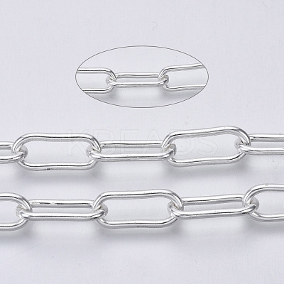 304 Stainless Steel Paperclip Chains CHS-N001-02S-1