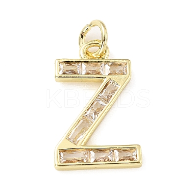 Brass Micro Pave Cubic Zirconia Pendants KK-V014-01G-26-1