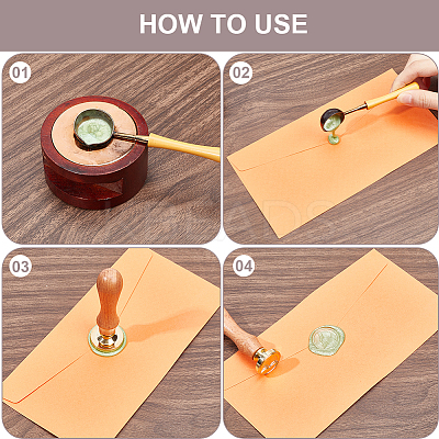 3 Styles Graduation Theme Golden Tone Brass Wax Seal Stamp Head AJEW-CP0007-50A-04-1