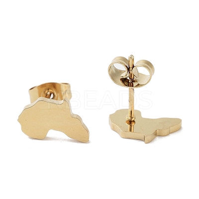 PVD Vacuum Plating 304 Stainless Steel Stud Earrings for Women X-EJEW-A048-07G-1
