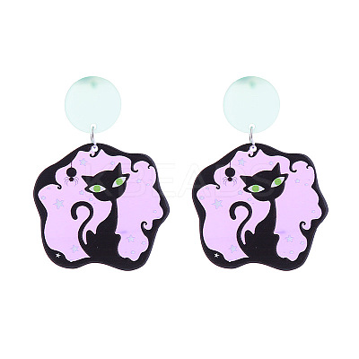 Halloween Acrylic Dangle Stud Earrings FS-WGAFD0C-12-1