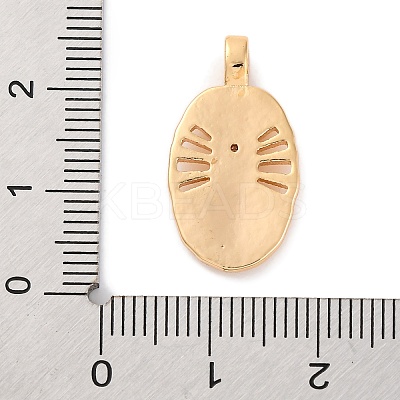 Brass Pendants With Clear Cubic Zirconia KK-S403-04G-1