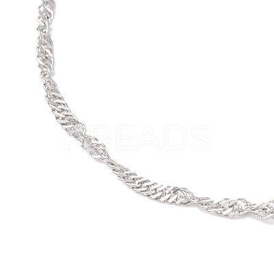 2Pcs 2 Colors 304 Stainless Steel Singapore Chain Bracelet Slider Making AJEW-JB01344-1